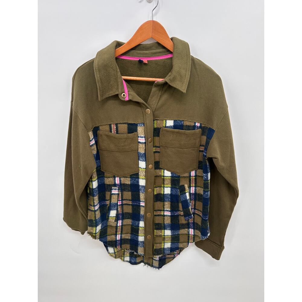 ANTHROPOLOGIE Pilcro Plaid Contrast Shirt Jacket // XS - Picture 3 of 14